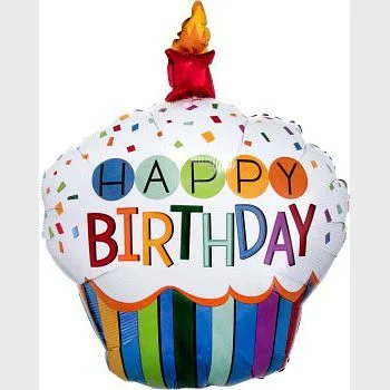 A34442 Rainbow Birthday Cupcake