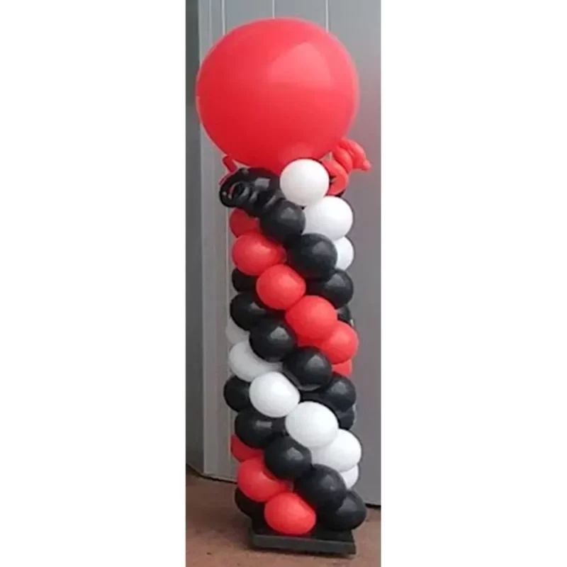 Spiral Balloon Column with a red latex topper