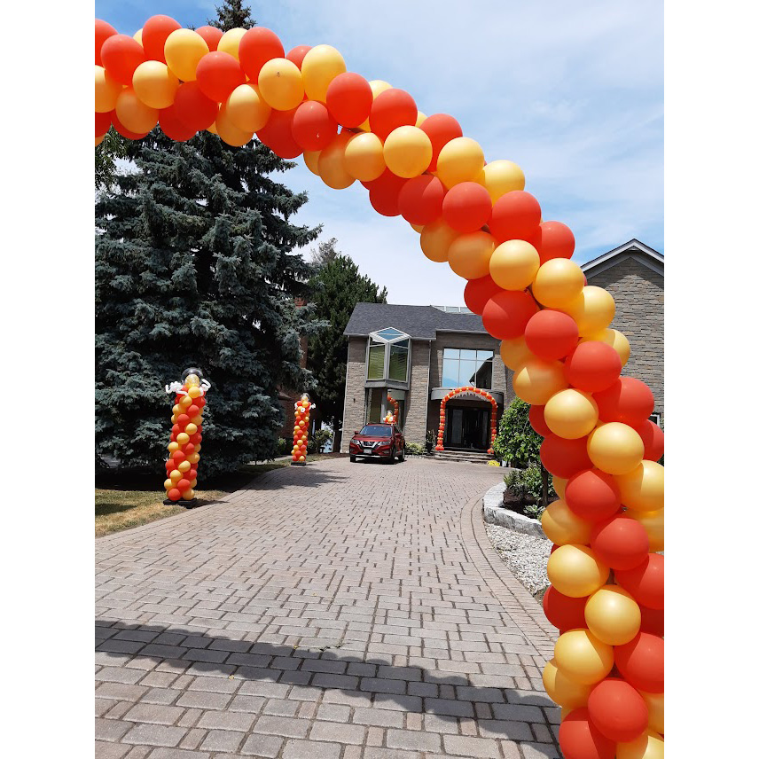 Display Of An Arch Made Of Balloons