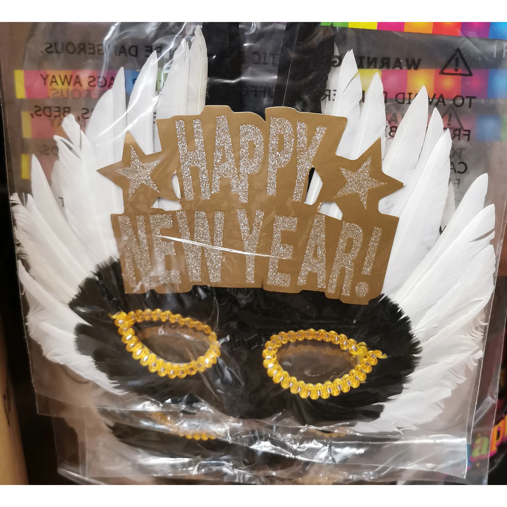 New Year Feather Masquerade Mask