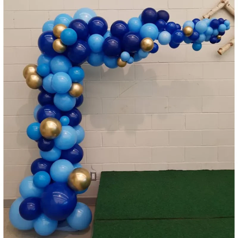 Cluster Balloon Arch in Blue and Gold