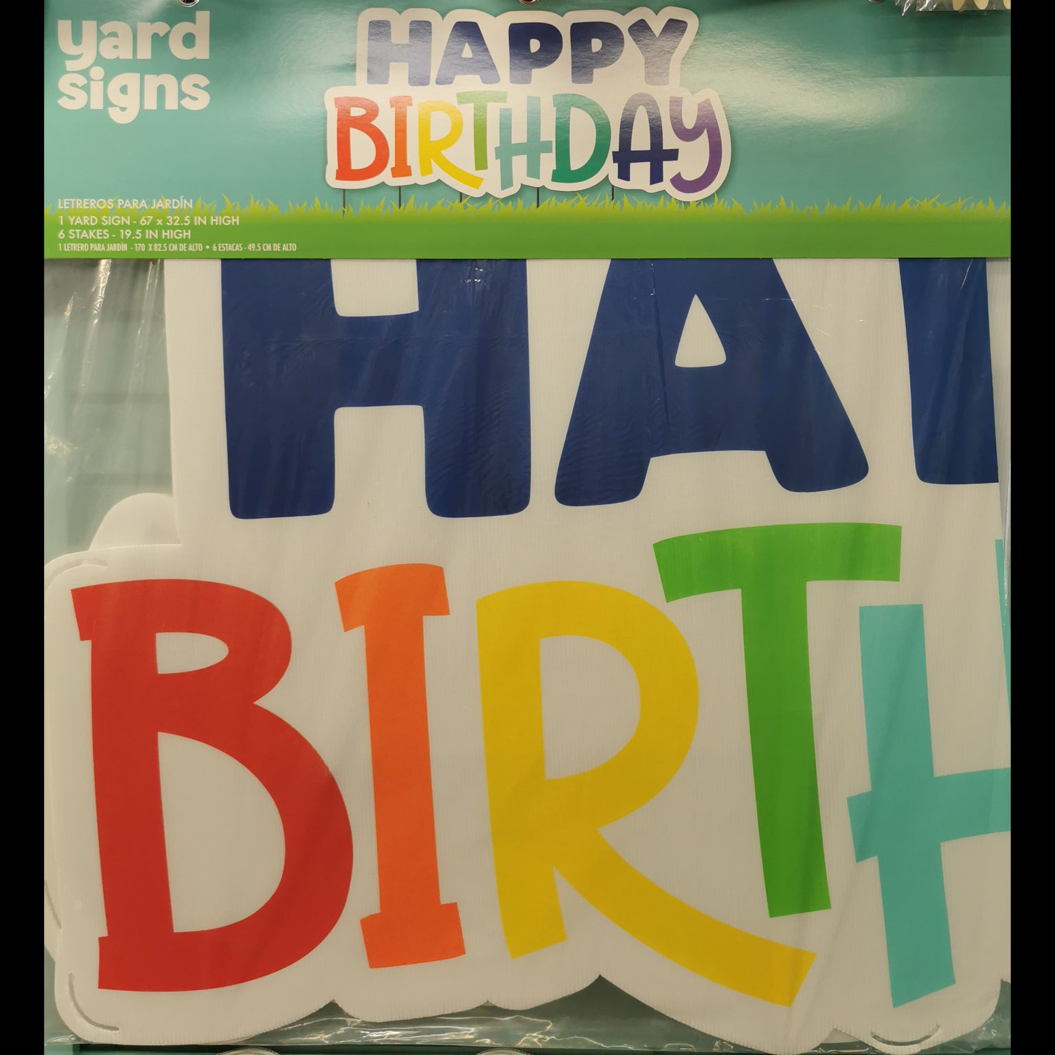 Happy Birthday Lawn Sign | Kerry's Party For Less