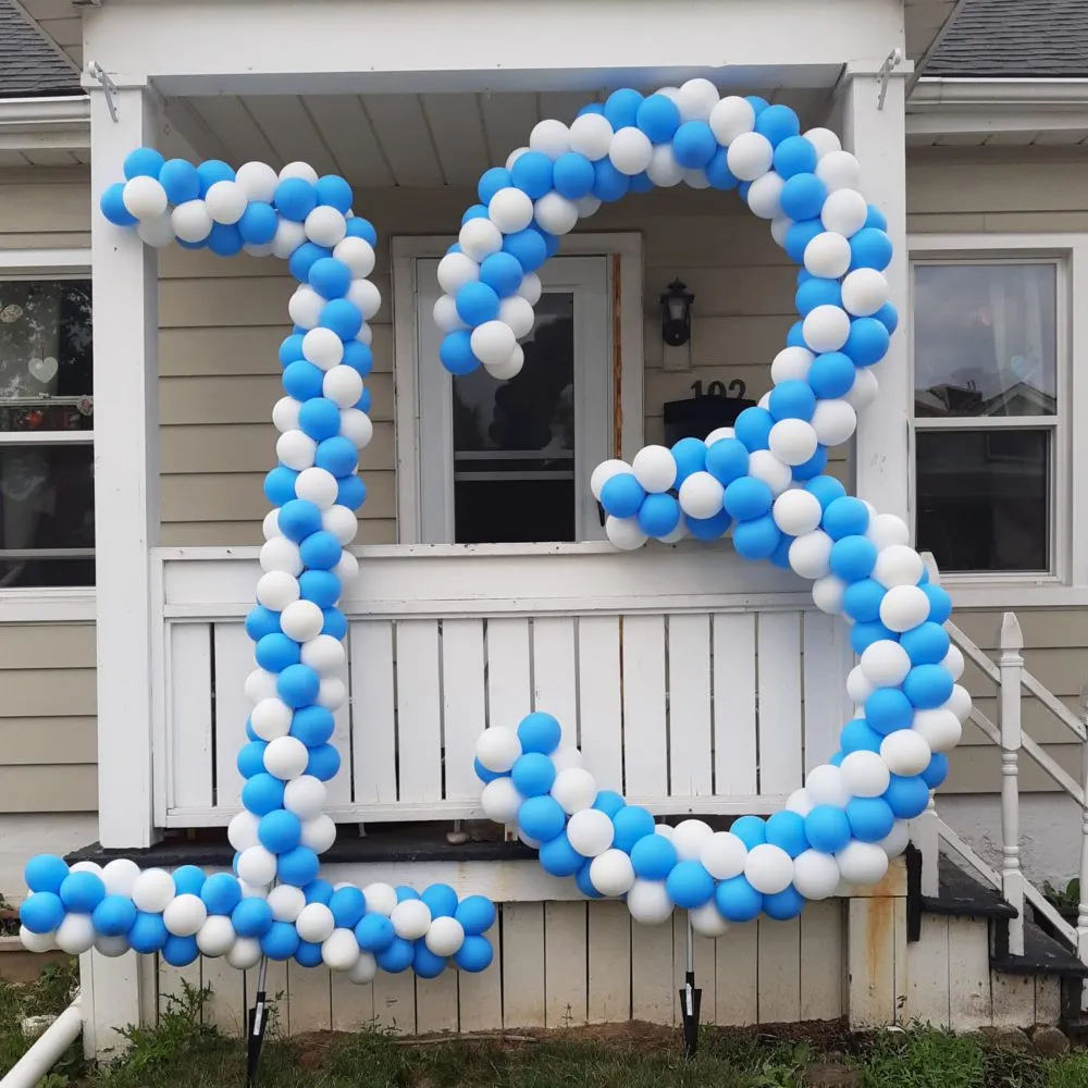Balloons Displaying Number 13 In Hamilton